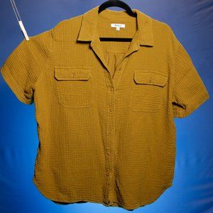 Madewell Lightspun Short-Sleeve Flap-Pocket Shirt